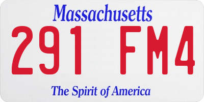MA license plate 291FM4