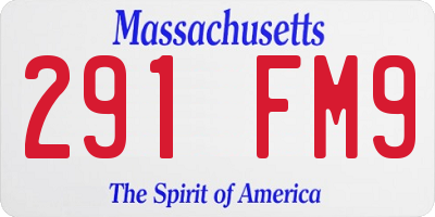 MA license plate 291FM9