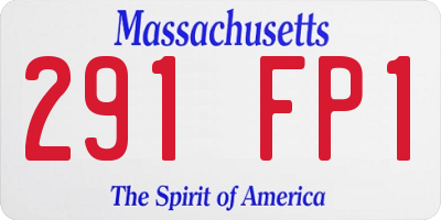 MA license plate 291FP1