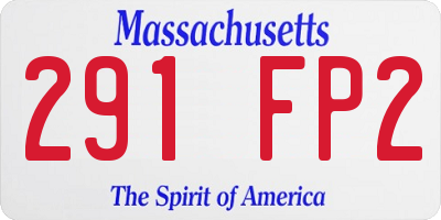 MA license plate 291FP2
