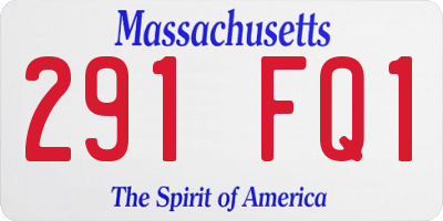 MA license plate 291FQ1