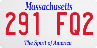 MA license plate 291FQ2