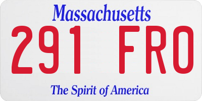 MA license plate 291FR0