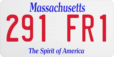 MA license plate 291FR1