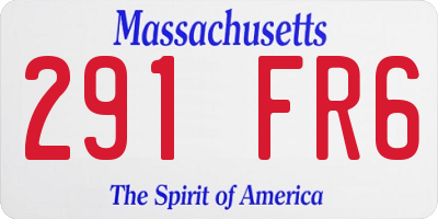 MA license plate 291FR6
