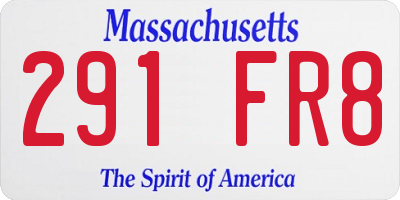 MA license plate 291FR8
