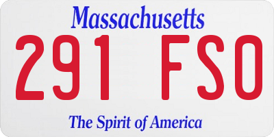 MA license plate 291FS0