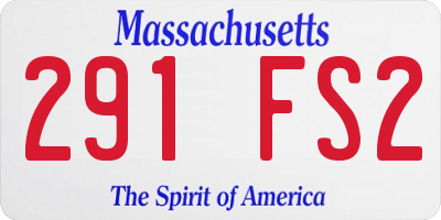 MA license plate 291FS2