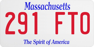 MA license plate 291FT0