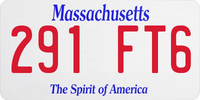 MA license plate 291FT6