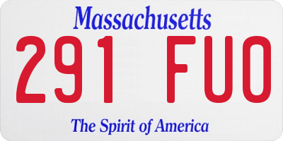 MA license plate 291FU0