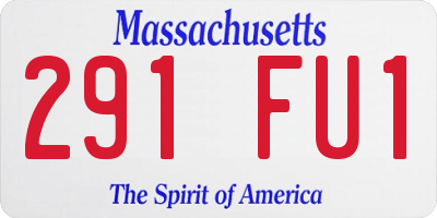 MA license plate 291FU1