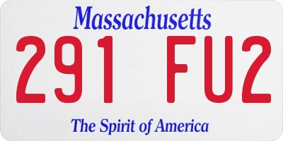 MA license plate 291FU2