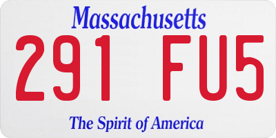 MA license plate 291FU5