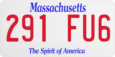 MA license plate 291FU6