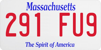 MA license plate 291FU9