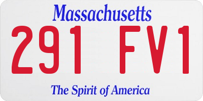 MA license plate 291FV1