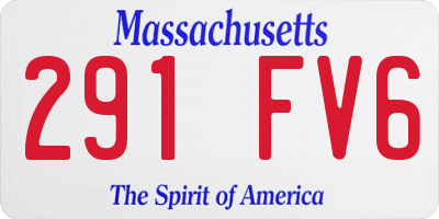 MA license plate 291FV6