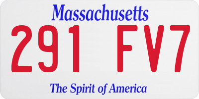 MA license plate 291FV7