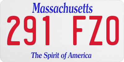 MA license plate 291FZ0