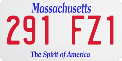 MA license plate 291FZ1