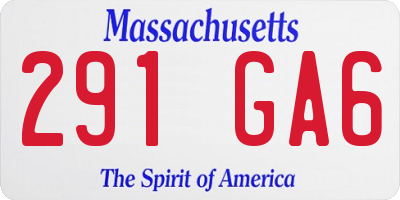 MA license plate 291GA6
