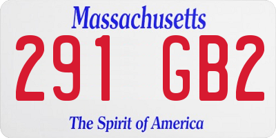 MA license plate 291GB2