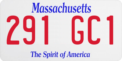 MA license plate 291GC1