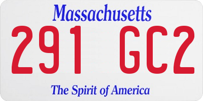 MA license plate 291GC2