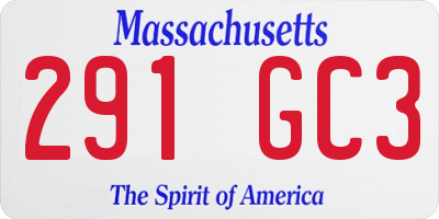 MA license plate 291GC3