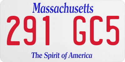 MA license plate 291GC5