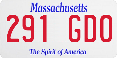 MA license plate 291GD0