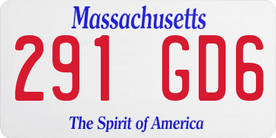 MA license plate 291GD6