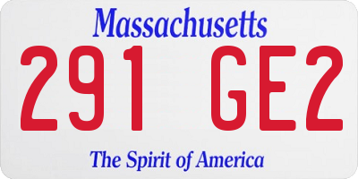 MA license plate 291GE2