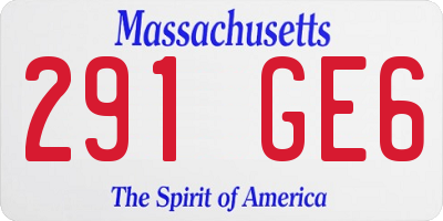 MA license plate 291GE6