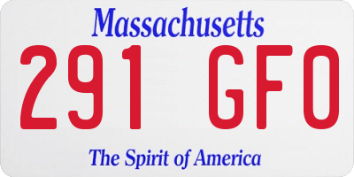 MA license plate 291GF0