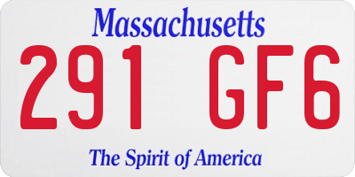MA license plate 291GF6
