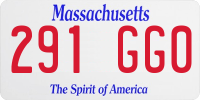 MA license plate 291GG0