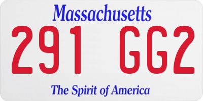 MA license plate 291GG2