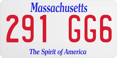MA license plate 291GG6