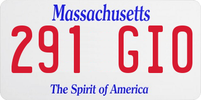 MA license plate 291GI0