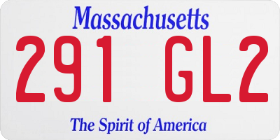 MA license plate 291GL2