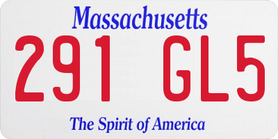 MA license plate 291GL5