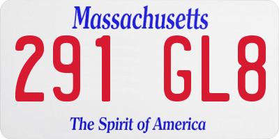 MA license plate 291GL8