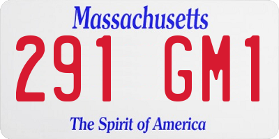 MA license plate 291GM1