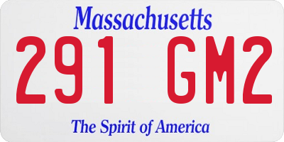 MA license plate 291GM2