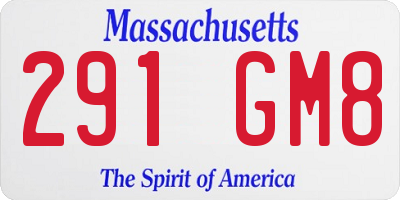 MA license plate 291GM8