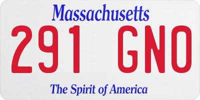 MA license plate 291GN0