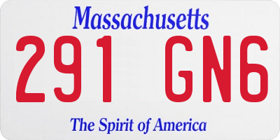 MA license plate 291GN6