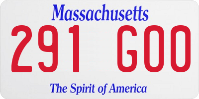 MA license plate 291GO0
